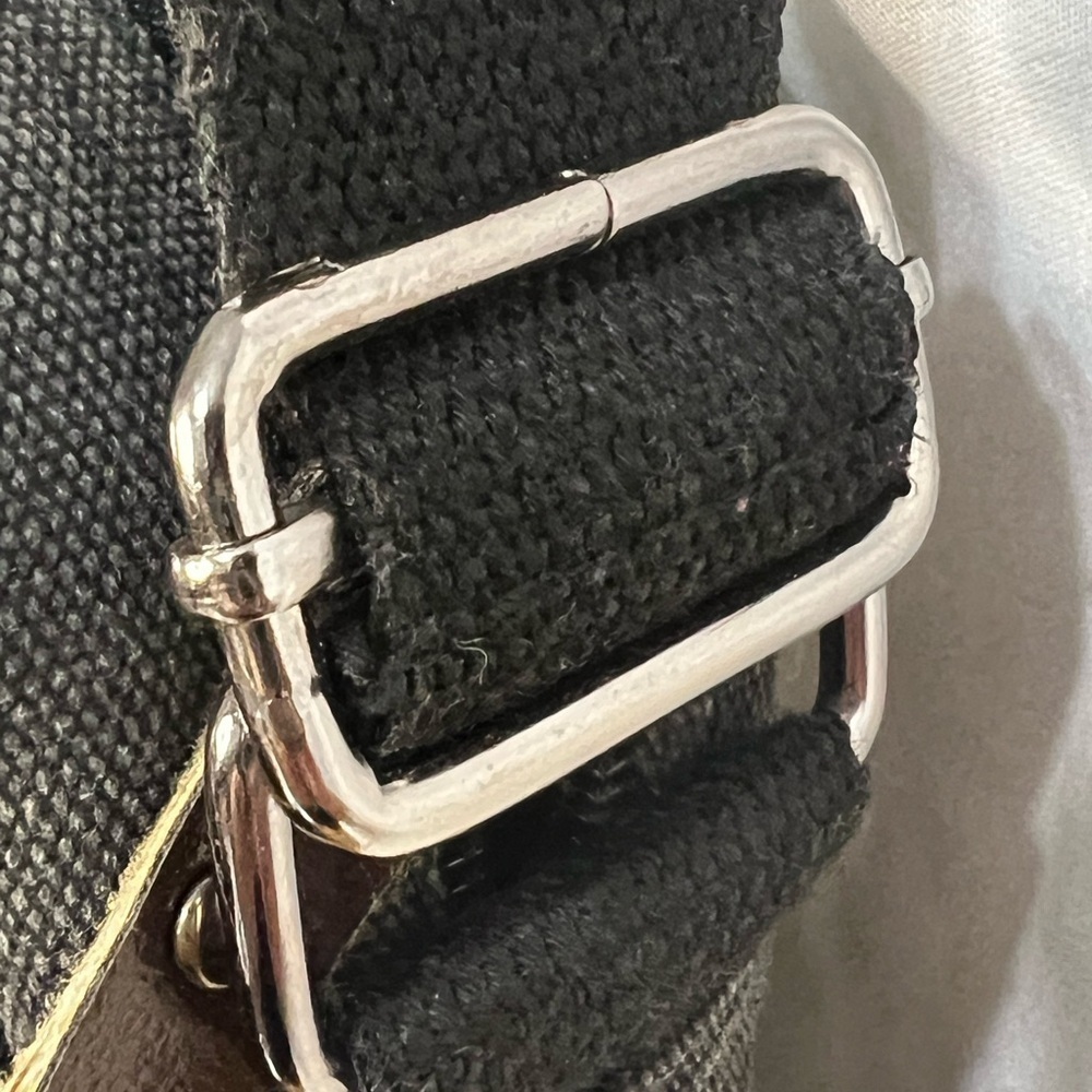 OU LI LAI Casual Charcial Gray Stone Wash Canvas Bag with Adj Shoulder Strap - Picture 8 of 13